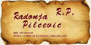 Radonja Pilčević vizit kartica